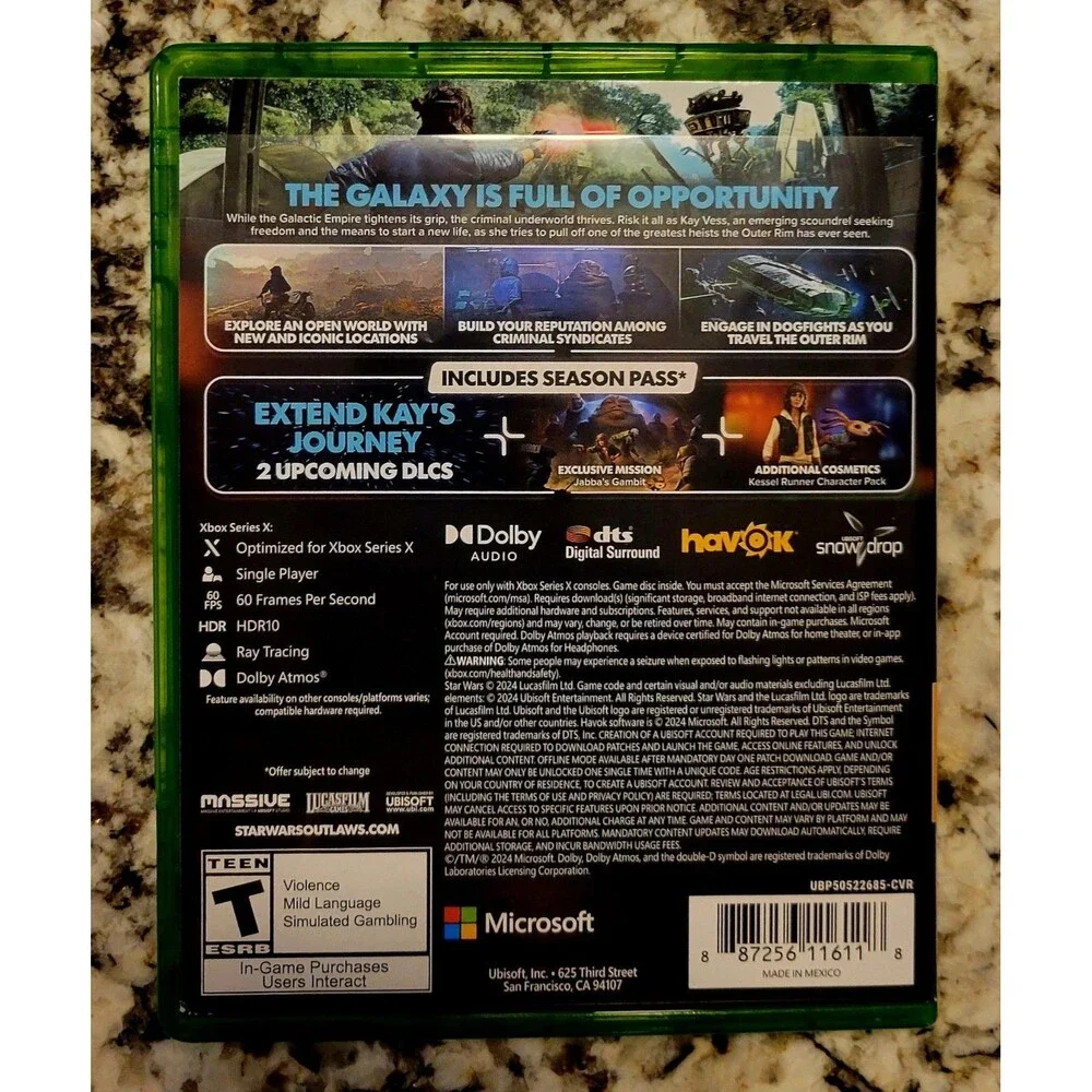 Star Wars Outlaws Gold Edition (Microsoft Xbox Series X|S) Complete/Tested